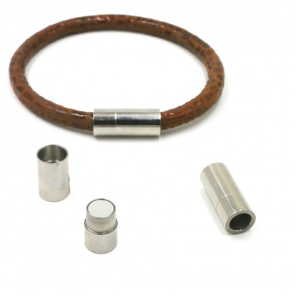 Magnetverschluss Hülse, für 6mm Durchmesser, Edelstahl (K/9-B3)